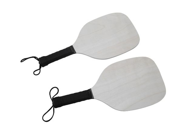 Wooden Pickleball Paddle Set with Drawstring Bag - Option for Two-Set