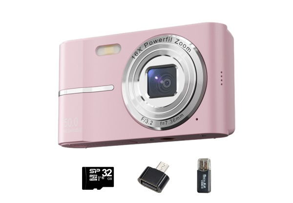 4K Digital Camera with 32GB Memory Card - Three Colours Available