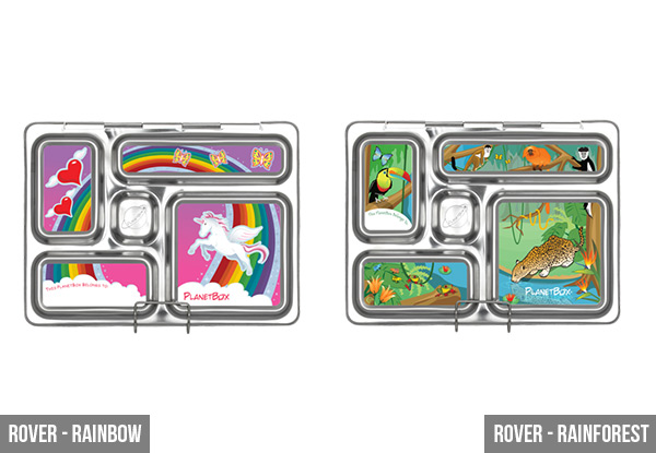 PlanetBox Stainless Bento Lunch Boxes - Three Sizes & Multiple Designs Available