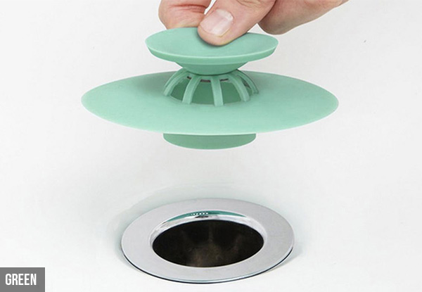 Two-Pack Drain Stopper & Hair Catcher with Free Delivery - Four Colours Available & Option for Four-Pack