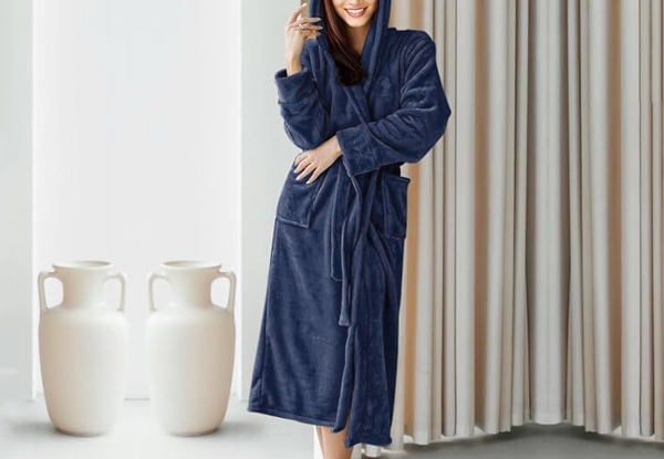 Women's Full-Length Bathrobe - Available in Three Colours & Five Sizes