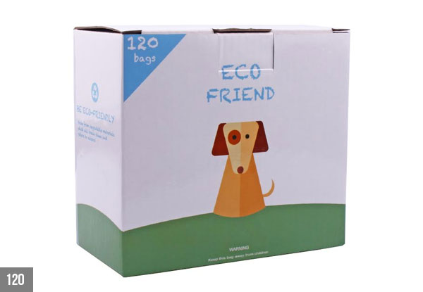 120 Biodegradable Dog Poop Bags with Dispenser - Option for 300 Bags Available