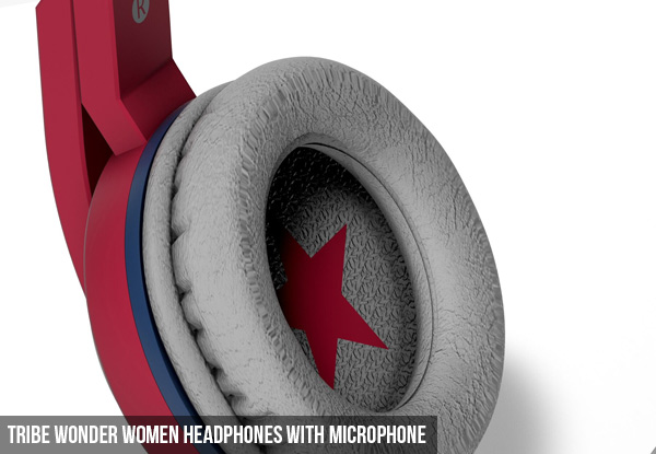 Tribe Headphones with Microphone - Options for Wonder Woman, Batman or Darth Vader