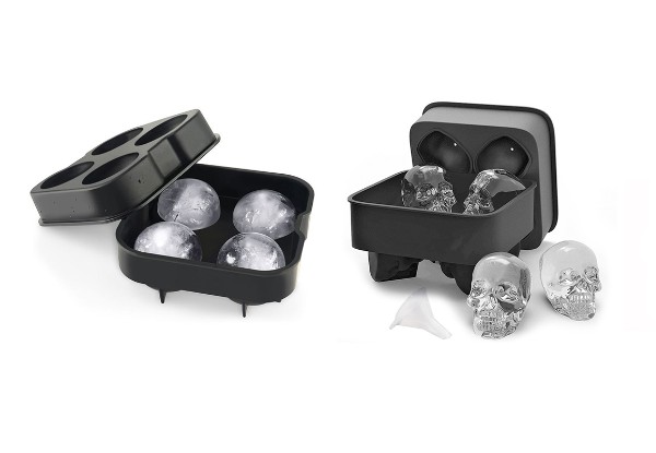 3D Skull or Ball Ice Cube Mould - Two Styles & Two-Pack Options Available with Free Delivery