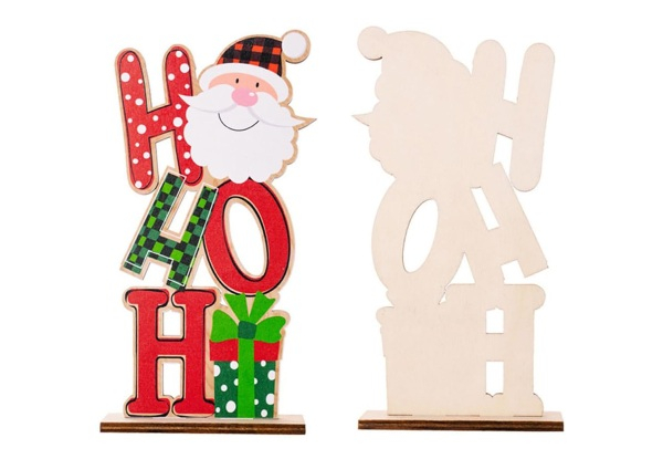 Christmas Wooden Figurine Ornaments Set - Available in Four Sizes & Three-Piece