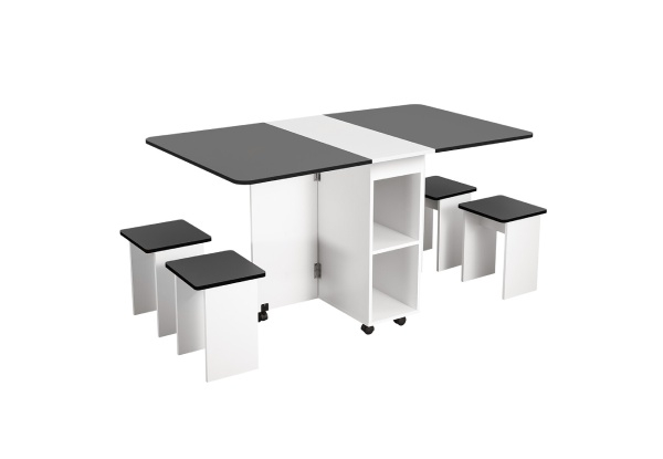Folding Five-Piece Dining Table & Chairs Set