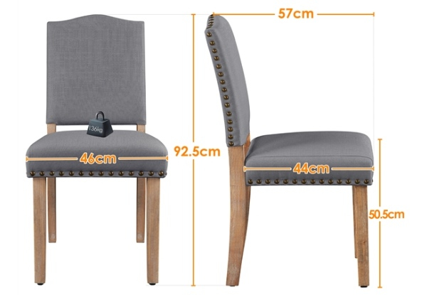 Six-Piece Upholstered Kitchen Chairs - Two Colours Available
