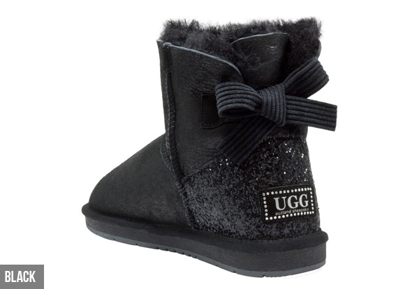 Auzland Women's Nappa Mini Ribbon UGG Boots - Two Colours Available