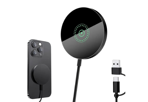 Titan 15W Magnetic Wireless Fast Charger - Compatible with iPhone & AirPods