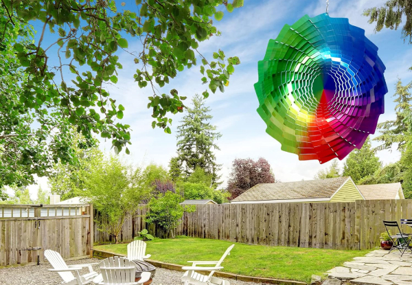 Garden Rainbow Wind Spinner Decoration