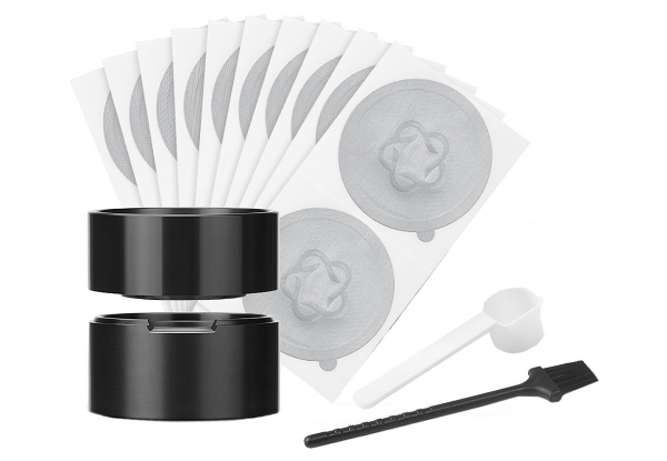 Reusable Coffee Capsule Refill Kit Incl. 50-Piece Foil Lids Compatible with Vertuo Pods