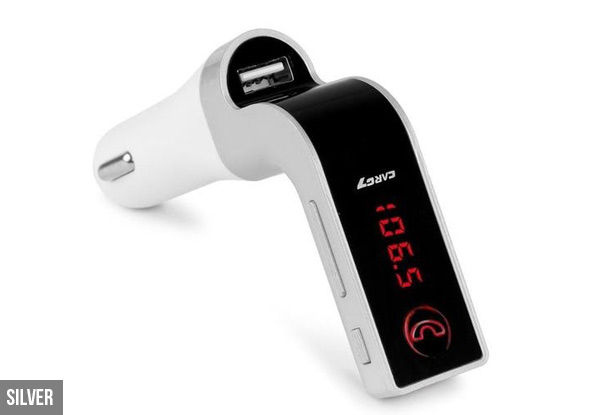 Bluetooth Car FM Transmitter with Cable - Three Colours Available with Free Metro Delivery