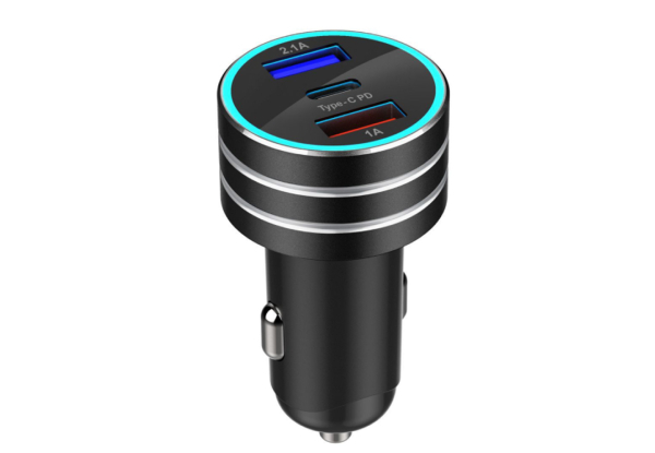 3.1A Dual USB Type-C Car Charger - Four Colours Available