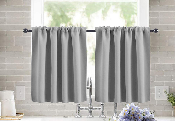 Two-Panel Tier Window Curtain - Available in Three Colours