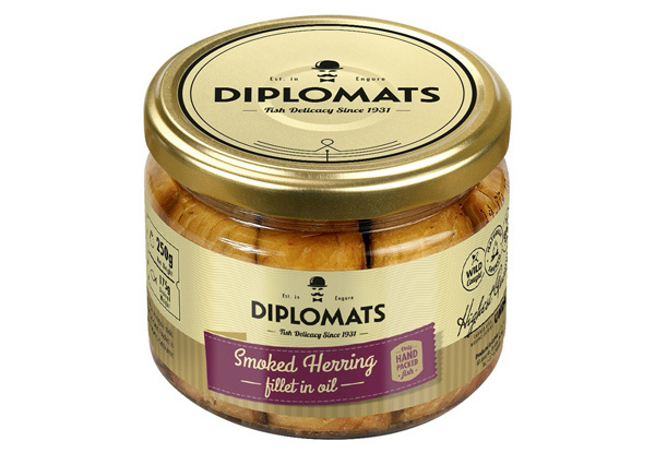 12-Pack Diplomats Smoked Herring Fillets in Oil