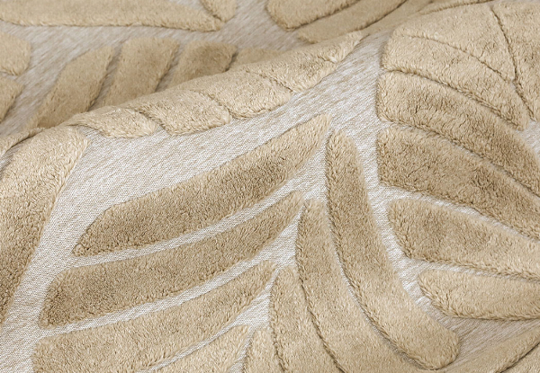 Marlow Embossed Leaf Floor Rug - Two Sizes Available