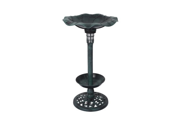 Bird Bath with Solar Powered Light - Two Colours Available