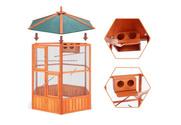 XL Wooden Bird Cage Aviary