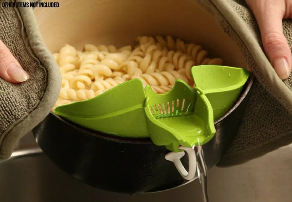 Silicone Clip-On Kitchen Strainer - Two Colours Available & Option for Two