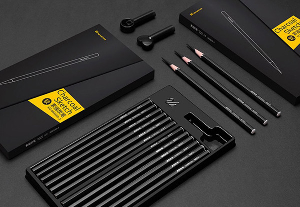 12-Piece Charcoal Sketch Set - Three Styles Available with Free Delivery
