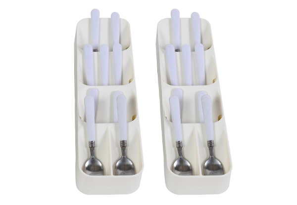 Two-Pack Cutlery Organiser Drying Tray