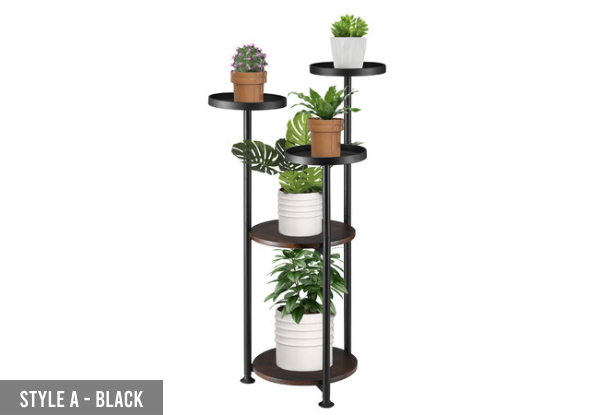 Five-Tier Pot Plant Metal Stand - Three Colours Available