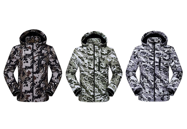 Camouflage Hooded Jacket - Three Colours & Five Sizes Available with Free Delivery