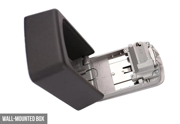 Wall-Mounted Key Lock Box with Four-Digit Combination