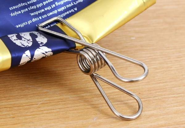 60-Pack Stainless Steel Wire Mini Clothespin