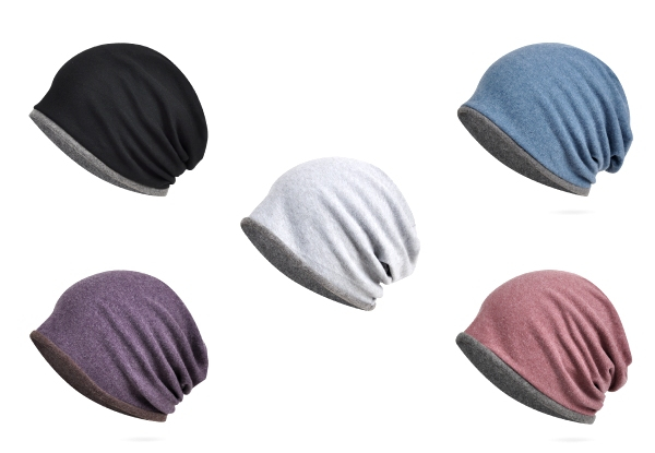 Unisex Dual-Layer Slouchy Beanie - Five Colours Available