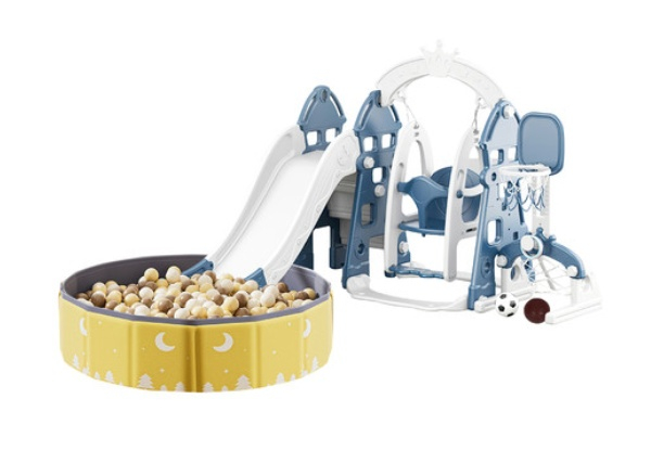 Five-in-One Slide Swing Set with Ball Pool & Balls