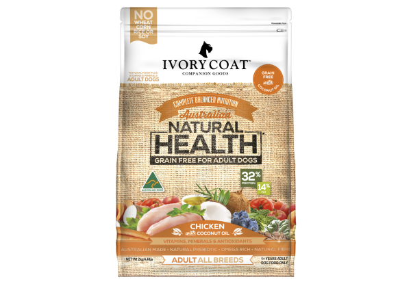 Carton of Four 2kg Ivory Coat Dry Dog Food Range - Six Flavours Available