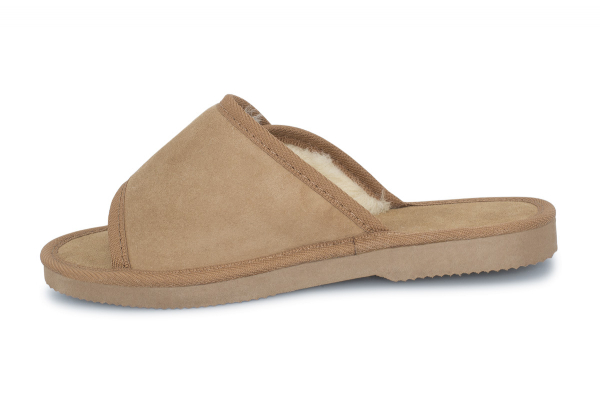 Ugg Australian-Made Water-Resistant Essentials Classic Unisex Sheepskin Open Toe Adjustable Strap Suede Scuffs - 10 Sizes Available