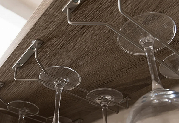 Two-Attached Finish Wine Cabinet