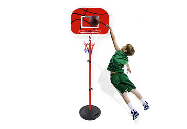 Adjustable Kids' Basketball Hoop with Basketball