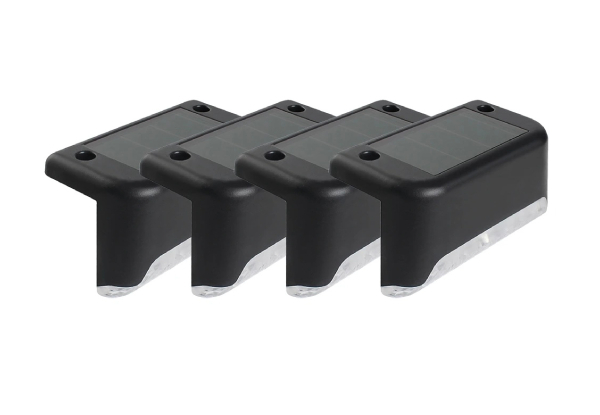 Four-Pack Solar Deck Outdoor Light - Available in Two Colours