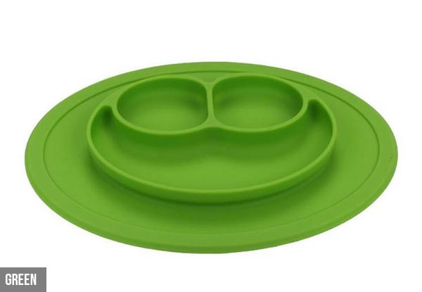 Kid's Silicone Placemat Plate - Four Colours Available