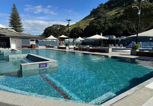 General Hot Ocean Water Pool Admission Incl. Pump Water Bottle - Option for Adult, Child, Family Admission, Senior Pass or Private Pool Hire with Complimentary Towel Hire