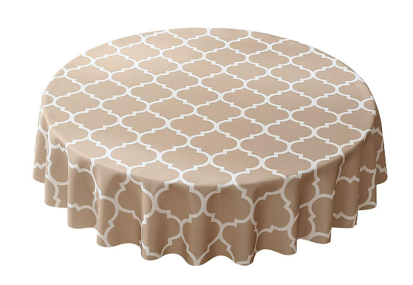 Plaid Print Water-Resistant Table Cloth - Available in Five Colours & Three Sizes