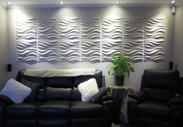 $79 for a 12-Pack of 3D WallArt Panels - Waves Design