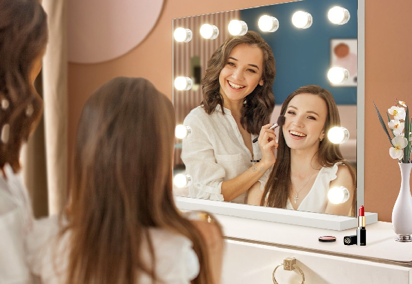 12-LED Maxkon Make-Up Vanity Mirror with Adjustable Brightness