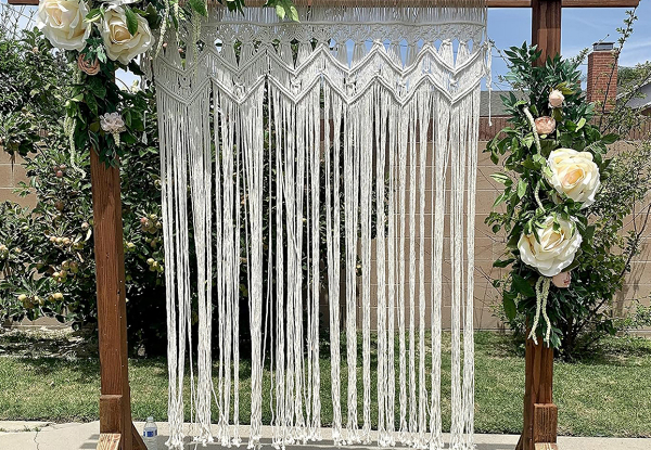 Boho Woven Macrame Curtain - Two Sizes Available