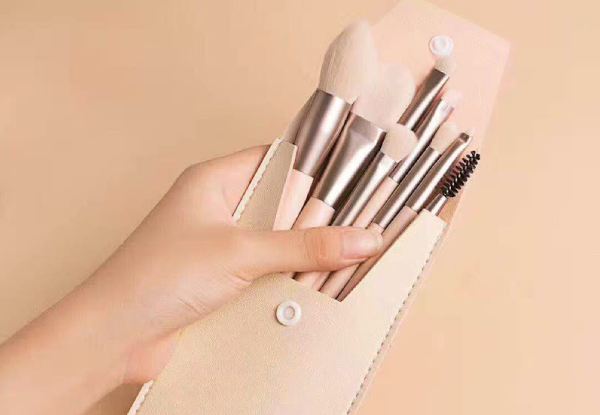 Eight-Piece Makeup Brush Set - Four Colours Available