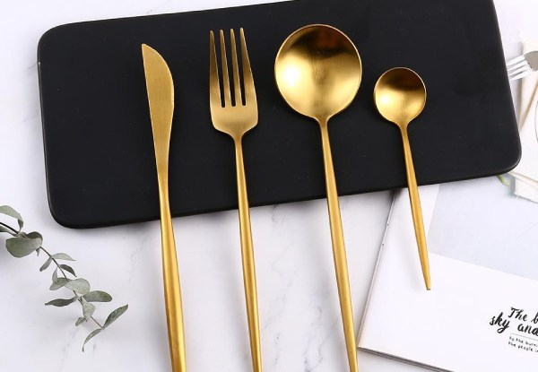 Gorgeous Golden Cutlery Set