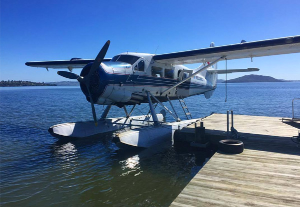 Crater Lakes Flight Package By Floatplane with Volcanic Air & Lunch at Ambrosia Restaurant for Two People - Option for Four People