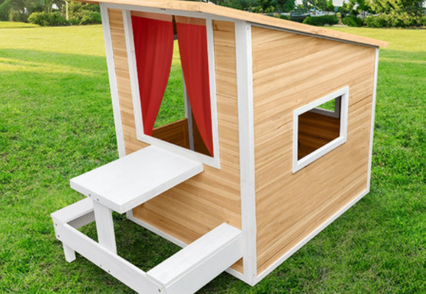 Outdoor Kids Wooden Cubby House