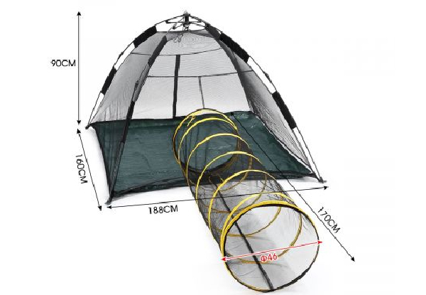 Pop-up Pet Tent with Tunnel