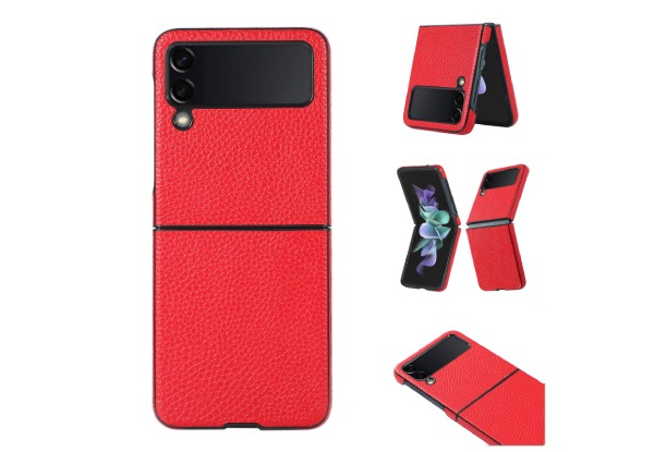 Genuine Leather Case Compatible with Samsung Galaxy Z Flip 3 - Four Colours Available