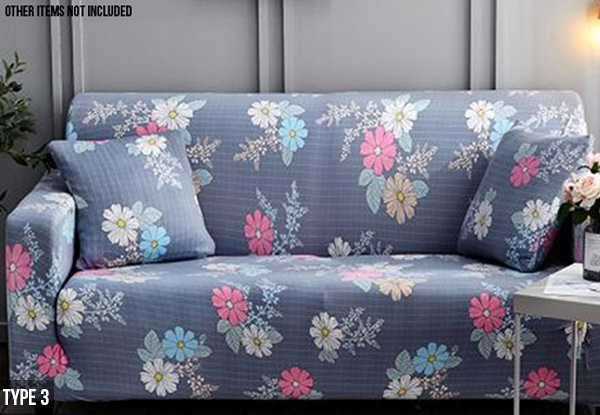 Two-Seater Floral Print Couch Protector Cover - Four Options Available with Free Delivery