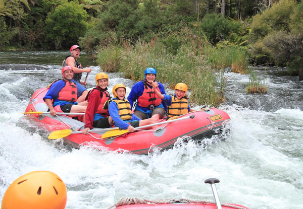 White Water Adventure Rafting Experience on The Kaituna River for One Person – Options for Two & Four People Available